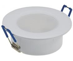 Luz de ledes empotrable, 5 W, foco con IP44, para techo, de 230 V, de plástico de color blanco, ø68 mm, con agujeros EB, de fácil montaje, Rund 4000k Neutralweiß, COB 5.00W 230.00V