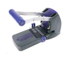 Rapesco PF220AP1 - Perforadora de 2 agujeros y hasta 150 hojas de capacidad, guía de papel y brazo extendido para menor esfuerzo, colores negro y morado
