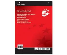 5 Star - Rotafolio (40 hojas, A1), color blanco y rojo