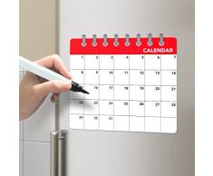 Balvi - Calendar pizarra magnética para puerta de nevera. Anota tu lista de la compra. Incluye un rotulador y un borrador. Medidas 31x35 cm
