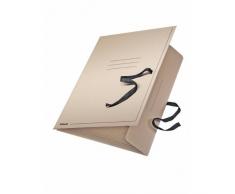 Leitz 6585 - Carpeta de cartón (A2, con cinta de cierre), color gris