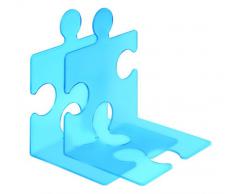 Han 9212-64 - Soporte para CD o libros en forma de pieza de puzzle, color azul transparente [importado de Alemania]