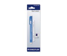 STAEDTLER Mars 528 - Blíster 1 portagomas plástico para lápiz sobre papel y poliéster, con cursor de alargue y clip + 1 goma de repuesto