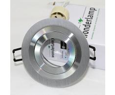 Wonderlamp Classic - Foco empotrable redondo aluminio, gris