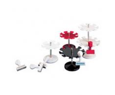 Maul redondo versión Premium soporte de sello sellos de metal rack para -, color negro 10 Stamps