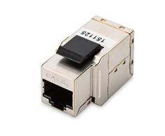 DIGITUS Módulo Keystone, Acoplamiento Cat 6A, 2 Conectores Hembra RJ45 (8P8C), para Paneles de conexión modulares, apantallados en 360