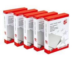 5 Star - Papel para fotocopiadora (80 g/m², A4, 2500 hojas), color blanco