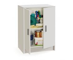 Mobimarket - Armario multiusos en color blanco
