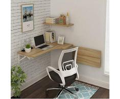 QiXian La Esquina se Adapta a Cualquier Espacio Mesa de informática Mesa de Pared Mesa Plegable Mesa en Forma de L Mesa de Ordenador portátil Mesa de Pared Mesa de Aprendizaje Tamaño Opcional,100 * 6
