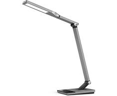 TaoTronics Lámpara Escritorio LED 12W Flexo Oficina con USB 5V/ 2A iSmart(5 Temperaturas de Color, 6 niveles de Brillo, Función de Memoria/Configuración Favorita, Temporizador, luz nocturna) Metal