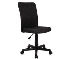 SixBros. Silla de Oficina Silla giratoria Negro - H-2578/2495
