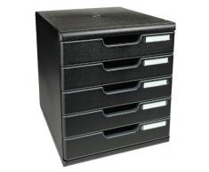 Exacompta 301414D - Cajonera (A4, 5 cajones), color negro