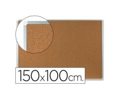 Tablero de corcho con marco de aluminio mural Q-Connect 150x100 cm