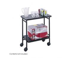 Safco - Carrito de oficina / carro para bebidas, plegable, color negro