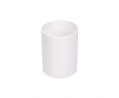 Kentop - Portalápices Redondo de plástico, Multifuncional, Organizador de Mesa, Estilo Sencillo Blanco 10.4 * 7.9CM