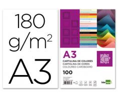 CARTULINA LIDERPAPEL A3 180G/M2 BLANCO PAQUETE DE 100
