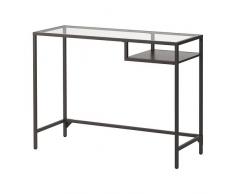 Ikea VITTSJO – Mesa de Ordenador portátil, marrón, Vidrio – 100 x 36 cm