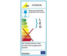 Trio Leuchten Lámpara de pie LED Integriert, 20 W, aluminio cepillado, 15 x 20 x 116 cm