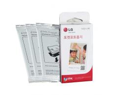 Papel fotográfico (5 x 7,6 cm) para impresoras LG Pocket Photo PD221, PD233 y PD239, color cinc 30 hojas (normal)