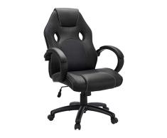 AmazonBasics - Silla deportiva de ejecutivo con altura y reposabrazos ajustables