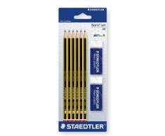 Staedtler 120 RBK6D - Lote de 6 lápices HB y 2 gomas