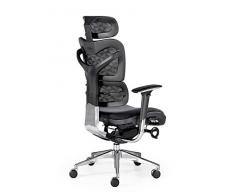 EUROMOF Sillón Alta Gama Ergonomico, Sillón Tele Trabajo (Alta Gama 12h) Ergonomico Profesional EUR-New Ergo Stone