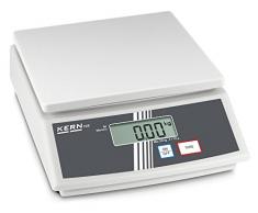Balanza de mesa [Kern FCE 30K10N] Balanza de mesa para principiantes: móvil, de fácil manejo, ligera, Campo de pesaje [Max]: 30 kg, Lectura [d]: 10 g, Reproducibilidad: 10 g, Linealidad: 30 g, Plato de pesaje: AxP 252x228 mm (Plástico)