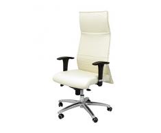 Piqueras Y Crespo (PIQU7) Sillón Albacete similpiel Crema Sillas de Oficina, Talla unica