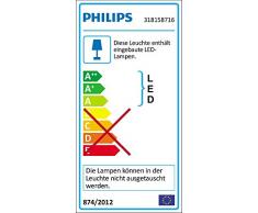 Philips myLiving Twirl - Plafón, LED, iluminación interior, 17 W, luz blanca cálida, color gris