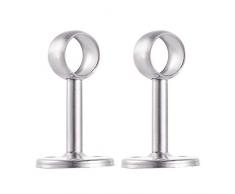 INCREWAY - Juego de 2 Soportes para Barra de Armario, Acero Inoxidable, Dia 19mm