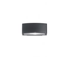 Ideal Lux ANDROMEDA AP1 E27 Negro iluminación de pared - Lámpara (Cepillado, 2 bombilla(s), E27, IP55, Negro)