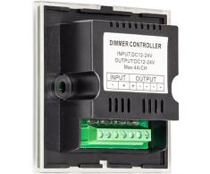 Controlador de luces LED empotradas, placa táctil, color negro