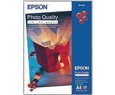 Epson Photo Quality Ink Jet Paper, DIN A4, 102 g/m², 100 hojas - Papel (DIN A4, 102 g/m², 100 hojas, 102 g/m2, 210 x 297 mm, 100 pieza(s))
