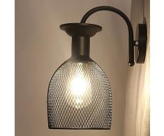 Chrasy Apliques de Pared Luces Iluminación Clásicas Lámparas Industriales pared lámpara de pared del pasillo para E27 Bombilla (Type C)