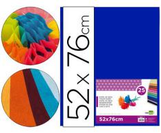 PAPEL SEDA LIDERPAPEL AZUL 52X76 CM 18 GR -PAQUETE DE 25 HOJAS