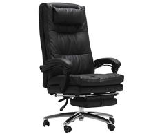 Boss Chair CX-Silla ejecutiva Gruesa de Doble Capa, Silla reclinable para el hogar Silla ejecutiva de Cuero para Oficina Silla de Oficina 160 ° reclinable Plegado Pull Pull Lift Presidente Presidente