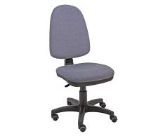 La Silla de Claudia - Silla giratoria de escritorio Torino gris oscuro para oficinas y hogares ergonómica con ruedas de parquet