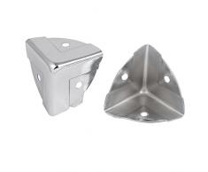 sourcingmap® caja de madera caja del gabinete Hierro borde de la esquina Protectores Cubre 4pcs 28mmx28mmx28mm