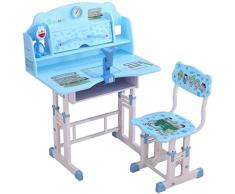 ZOUJUN Mesa y Juego de sillas de Hogares, Secretario niños Escritorio y Las sillas Conjunto de Dibujos Animados de EVA Verde Pro-Niños Entorno de Escritorio Estudio Modelo de Juguete Listo for armar