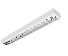 RA-136-D-E(B) (LM840) - incluye tubo fluorescente Lámpara, luminaria fluorescente, luz, lámpara de techo 1 x 36 W con doble parabólica cuadrícula (BAP) y balastro electrónico