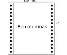 Fabrisa 1241012 - Caja de 2500 hojas de papel continuo, 1 hoja, 240 x 11", Unidades contenidas: 1