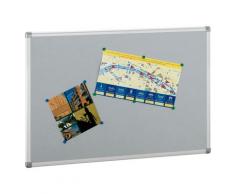 Tablero de corcho Faibo 90x120 cm Tapizado en Gris