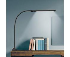 Lámpara Escritorio LED Hokone Flexo de Escritorio 9W Lámpara de Lectura 3 * 10 Modos de Brillo Lámpara de Mesa Lámpara de Oficina para Leer Studiar Negro