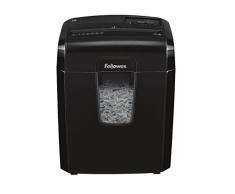 Fellowes 8C - Destructora trituradora de papel, corte en partículas, 8 hojas, negro
