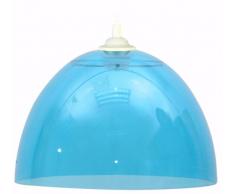 Boudet 275346 - Lámpara de techo colgante (bombilla E27 de 60 W), color azul transparente