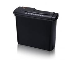 Peach PS400-15 - Destructora de papel de corte en tiras con recipiente separable (capacidad de hasta 6 hojas) color negro