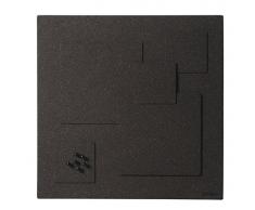 Bi-Office Black Squared - Tablón de anuncios de corcho, 45 x 45 cm, color negro