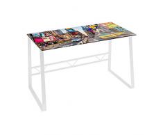 Escritorio Blanco de Cristal Templado contemporáneo de Times Square de 120x60x75 cm - LOLAhome