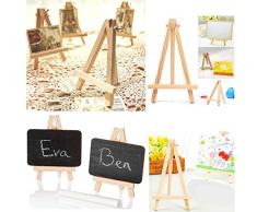 JZK 10 x Mini pequeña madera caballete para boda foto menús bautismal cumpleaños decoración mesa de fiesta & bar