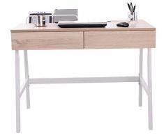 SixBros. Mesa de ordenador roble - efecto madera - CT-3534A/2186